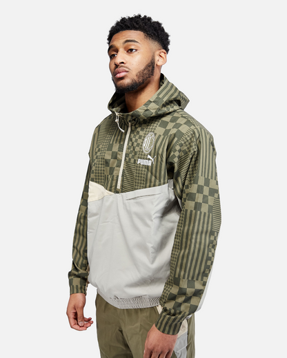 AC Milan Hoodie - Khaki/Grey